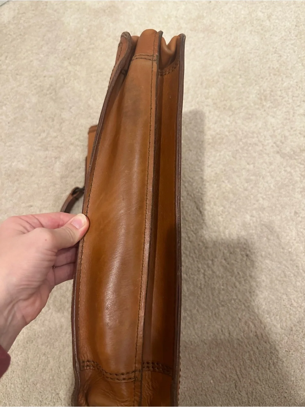 Mario Hernandez handmade leather briefcase satchel bag